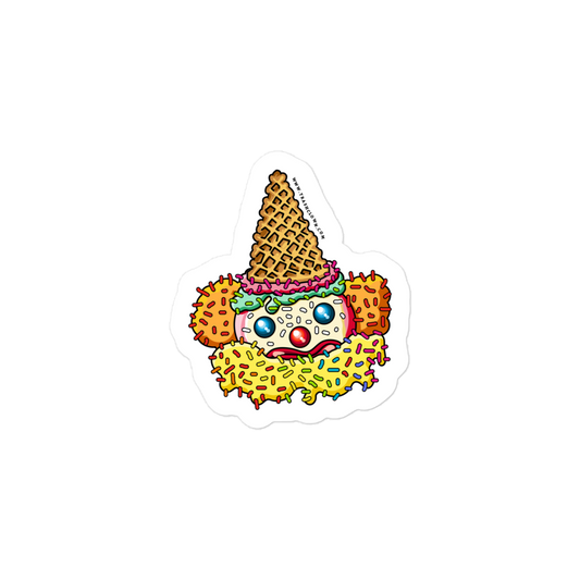 Ice Cream Clown Sticker
