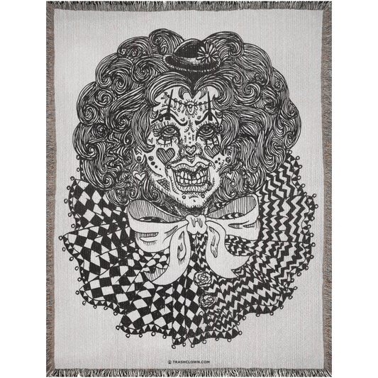 Checkered Clown Woven Blanket