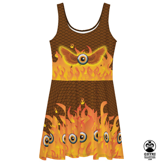 Flaming Vision Skater Dress