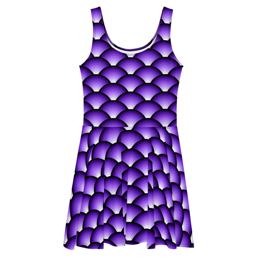 Arcs in Purple Skater Dress